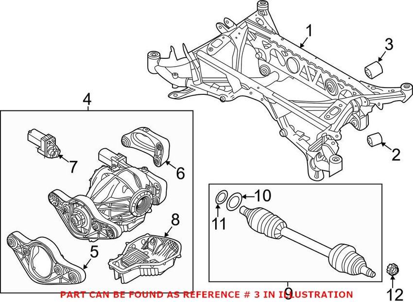 BMW Subframe Bushing - Rear 33177852495